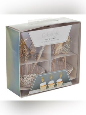 New Cakewalk Pineapple Cupcake Kit featuring gold 21 cakes Gold Pineapple